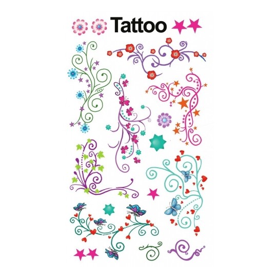 Avery Temporary Kids Tattoo, 17 Petals Tattoos Per 1 Page
