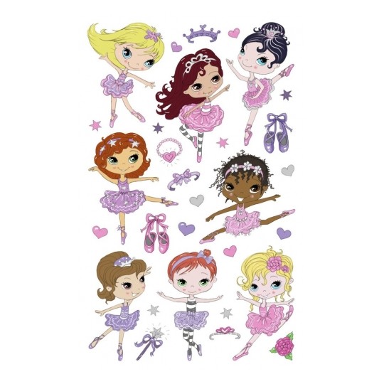 Avery Paper Stickers for Kids, Ballerina, 30 Sticker Per 1 Page