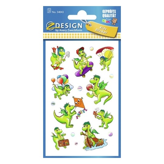 Avery Paper Stickers for Kids, Kite, 27 Sticker- 3 Page