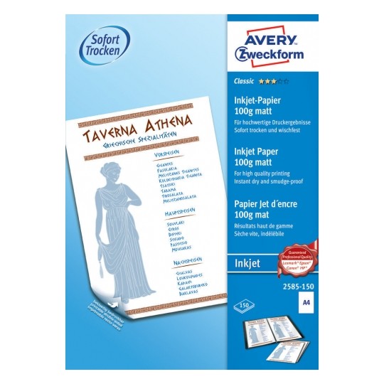 Avery Classic Inkjet Paper A4 - 150 Sheets Per Pack
