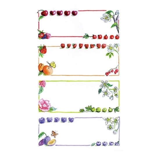 Avery Household Labels, Fruit Frame, 12 Labels - 3 Pages