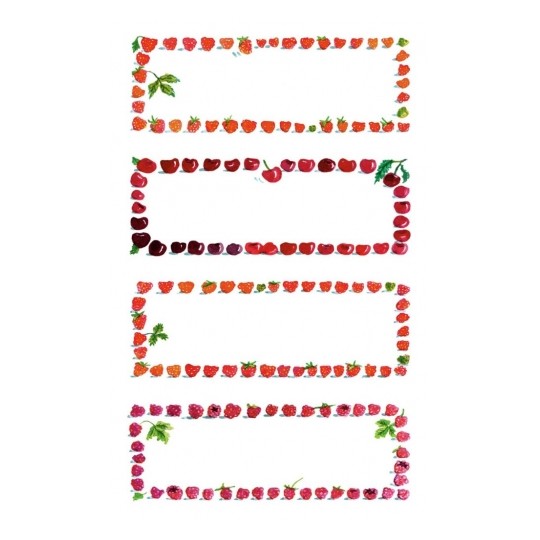 Avery Household Labels, Fruit Frame, 12 Labels - 3 Pages