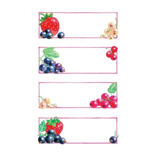 Avery Household Labels, Strawberries, 12 Labels - 3 Pages