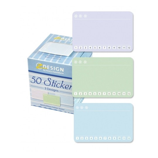 Avery Stickers on Roll, H 3.8 X W 5.8 Cm -  50 Sticker - 1 Roll