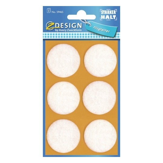 Avery Felt Pads, 6 Labels - 1 Page