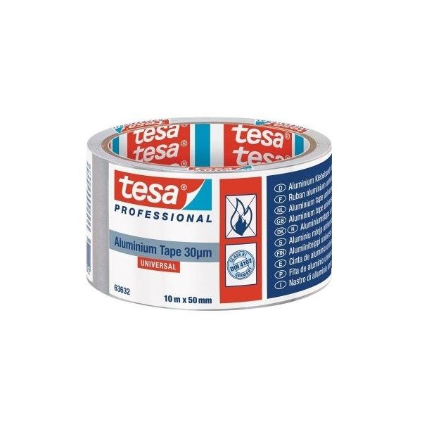 Tesa Universal Aluminum Tape, 10mx50mm - Silver