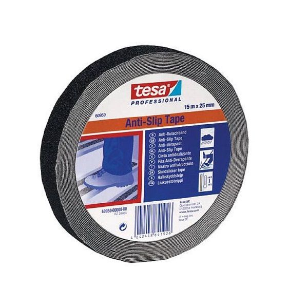 Tesa Professional Anti Slip Tape, 15mx25mm - Black