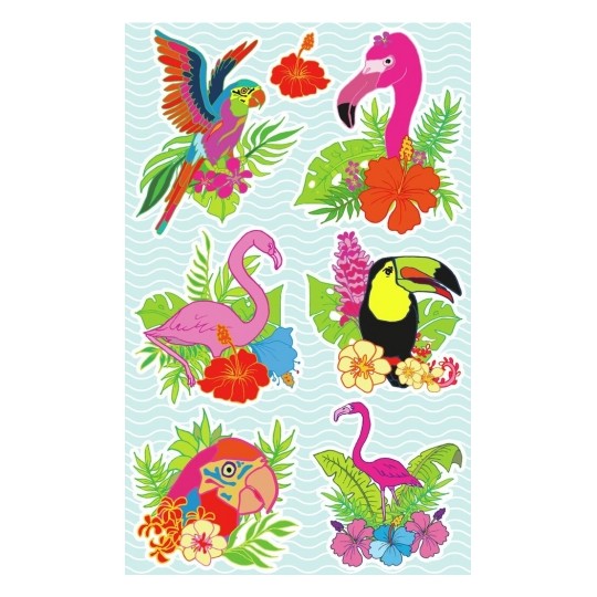 Avery Deco Stickers, Birds, 14 Sticker - 2 Page