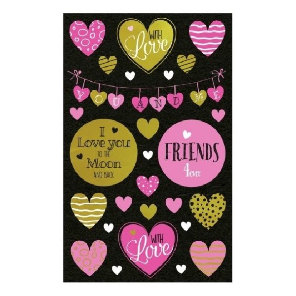 Avery Deco Stickers, Hearts, 27 Sticker - 1 Page