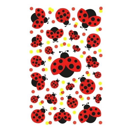 Avery Deco Stickers, Ladybug, 48 Sticker - 2 Page