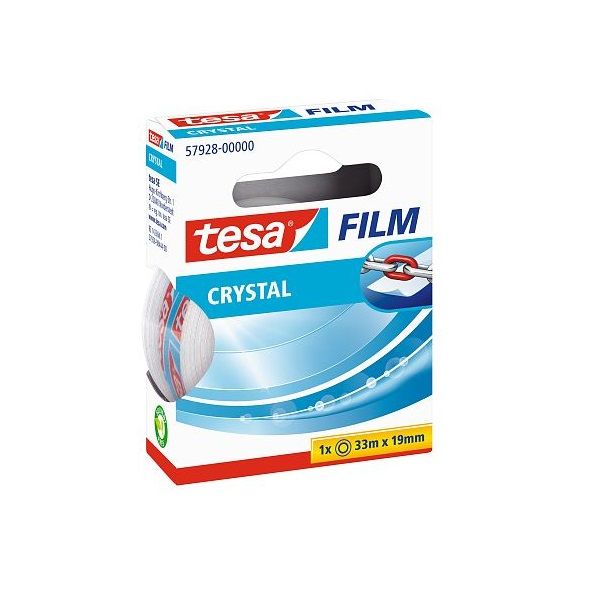 Tesa Film Crystal Tape Clear 33m X 19mm, 1 Roll