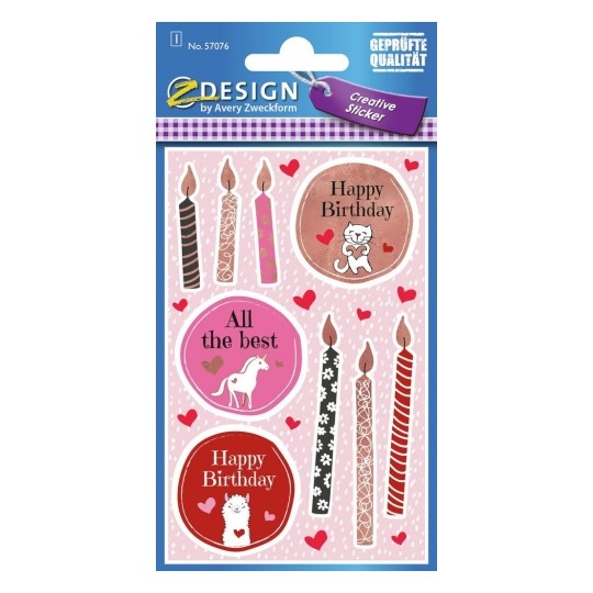 Avery Decorative Sticker "Happy Birthday", 19 Sticker - 1 Page