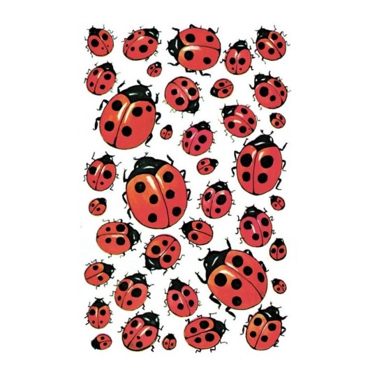 Avery Deco Stickers, Ladybug, 114 Sticker - 3 Page