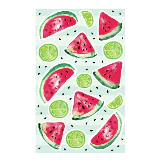 Avery Deco Stickers, Melon Lemon, 30 Sticker - 2 Page