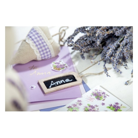 Avery Deco Stickers, Violets, 30 Sticker - 3 Page