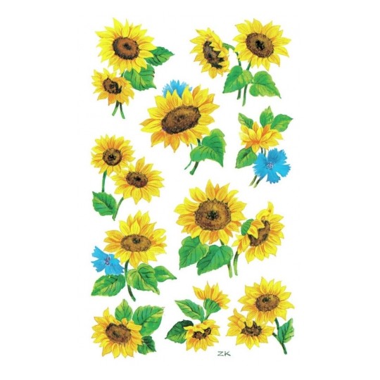 Avery Deco Stickers, Sunflowers, 30 Sticker - 3 Page