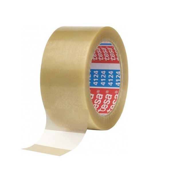 Tesa Professional Premium PVC Carton Sealing Tape, 66 m x 50 mm, Transparent