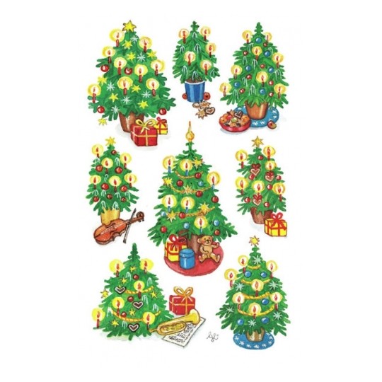 Avery Multiple Christmas Tree Designs, 16 Sticker / 2 Page