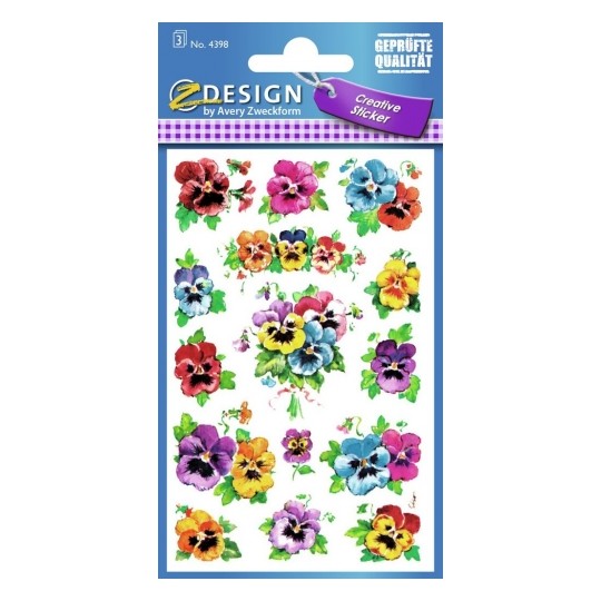 Avery Flower Stickers, Colorfully Designed - 45 Sticker - 3 Page
