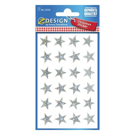 Avery Special Effect Film Stickers With Silver Embossing - 24 Sticker - 1 Page