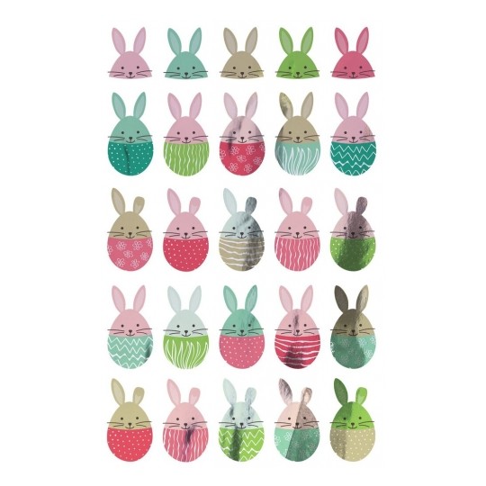 Avery Easter Stickers "Bunny in the Easter Egg", 25 Sticker - 1 Page
