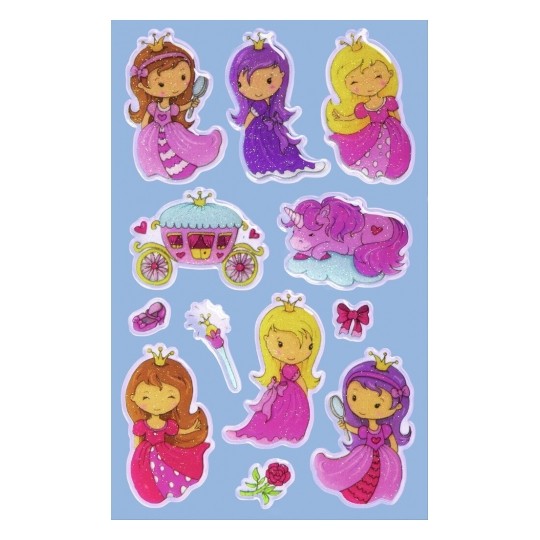 Avery Glossy Sticker Princess, 12 Sticker - 1 Page