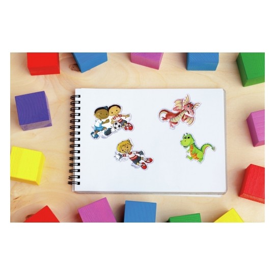 Avery Glossy Sticker Dragons, 8 Sticker - 1 Page