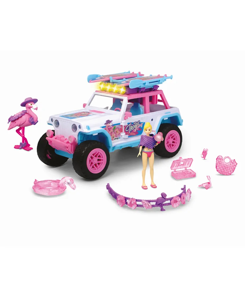 Dickie Girlmazing Flamingo Jeep Pink - 20 Pieces Playset