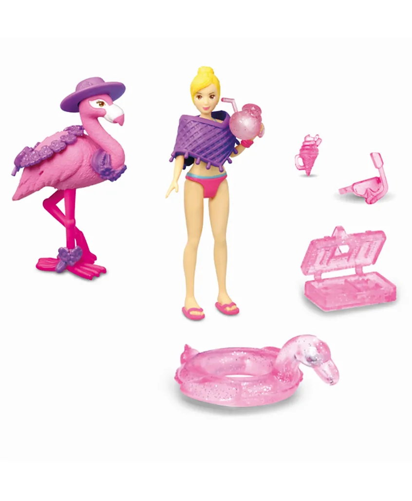 Dickie Girlmazing Flamingo Jeep Pink - 20 Pieces Playset