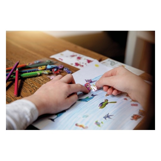 Avery Glitter Stickers, Mermaid - 20 Sticker -1 Page