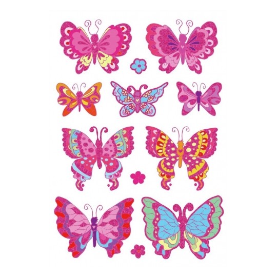 Avery Large Stickers "Butterflies", 12 Sticker - 1 Page