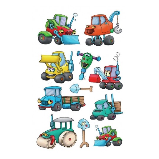 Avery Paper Stickers for Kids, Construction Machinery, 33 Sticker - 3 Page