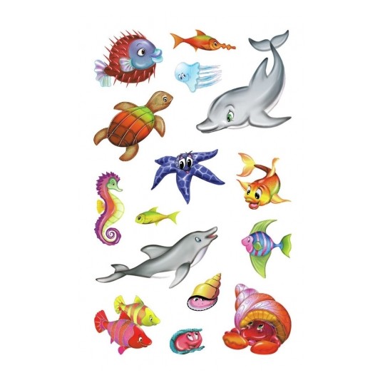 Avery Paper Stickers for Kids, Sea Animals, 30 Sticker - 2 Page