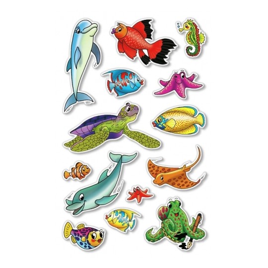 Avery Paper Stickers for Kids, Marine Animals, 42 Sticker - 3 Page