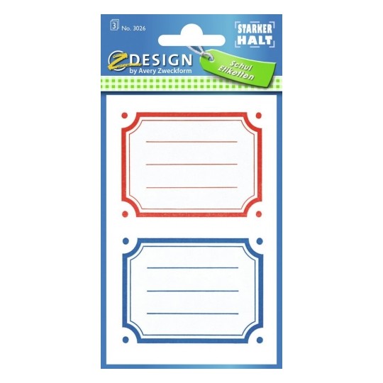 Avery Colored Book Labels, 6 Labels - 3 Pages