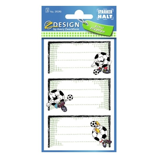 Avery Book Labels, Sccoer Ball, 9 Labels - 3 Pages