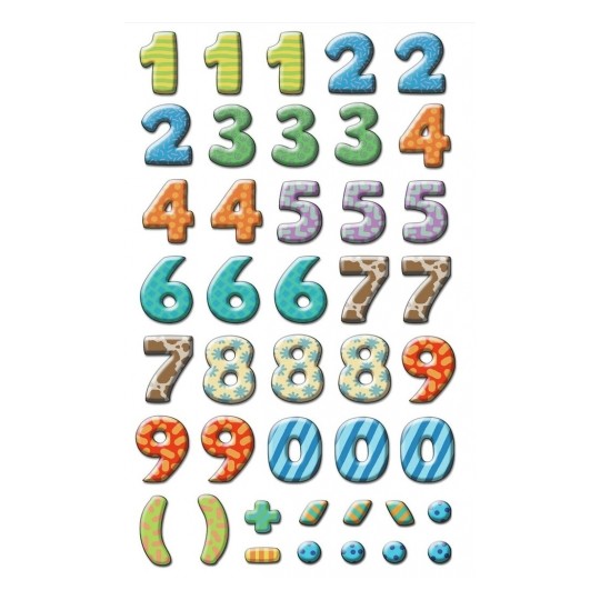 Avery Labels With Numbers, 84 Labels - 3 Pages