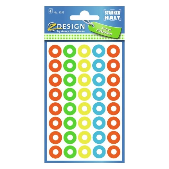 Avery Reinforcement Multi-color Rings, 160 Reinforcing Rings - 4 Page