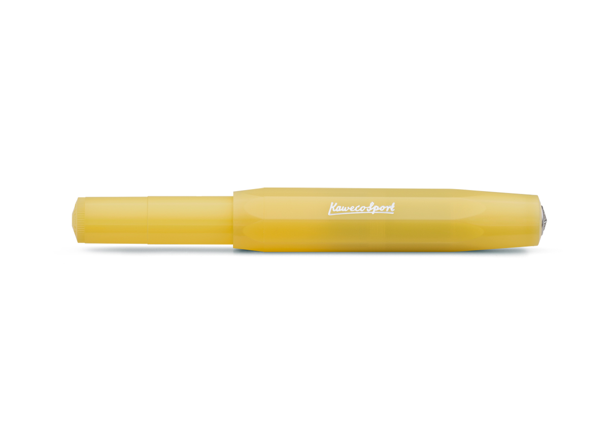Kaweco Frosted Sport Fountain Pen - Sweet Banana - Fine Nib