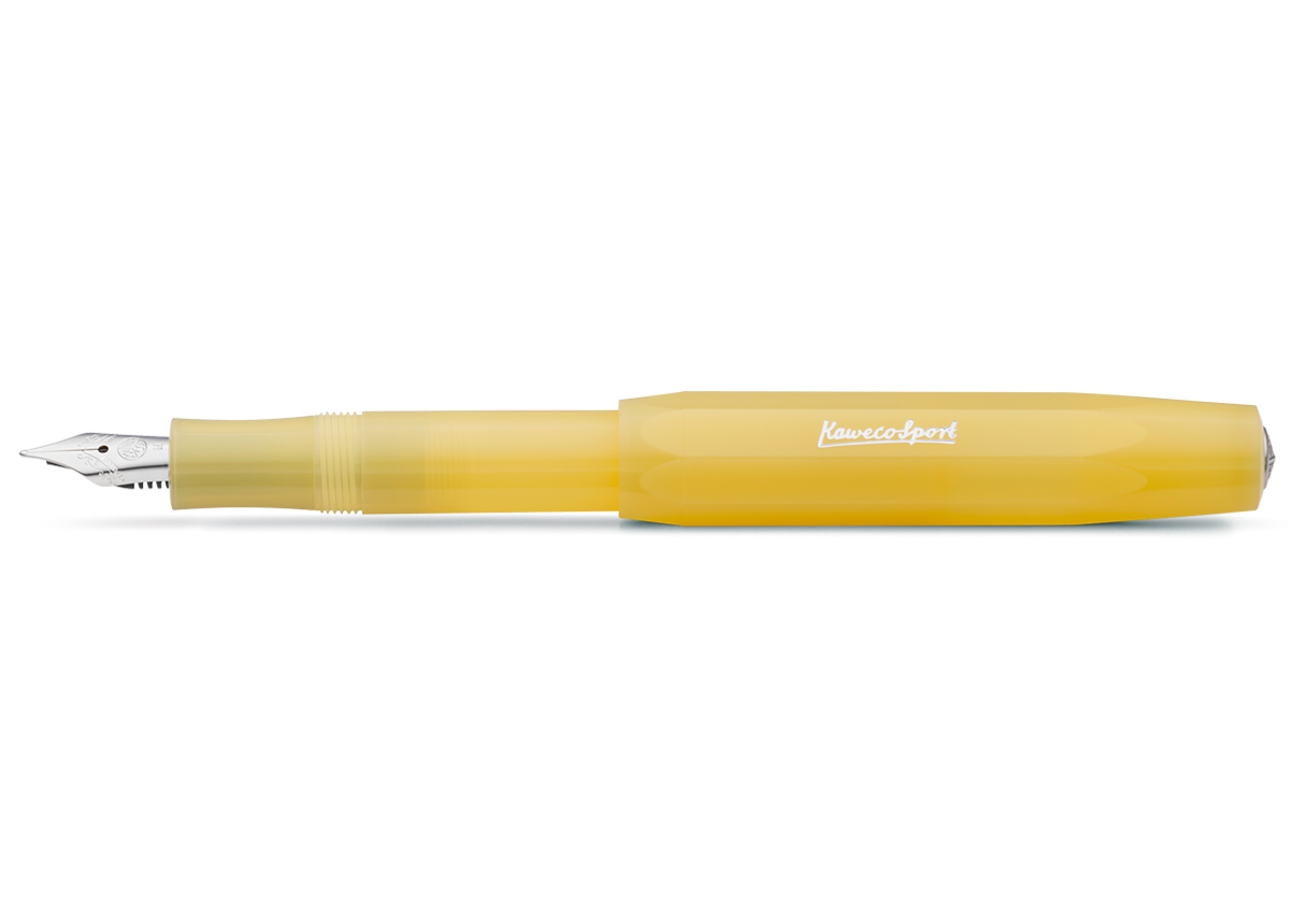 Kaweco Frosted Sport Fountain Pen - Sweet Banana - Medium Nib