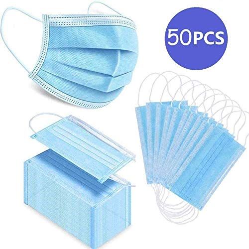 3 Layer Disposable Filter Mask, 50 Pcs