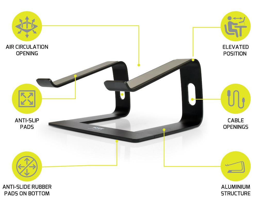 Port Designs Ergonomic Notebook Aluminium Stand