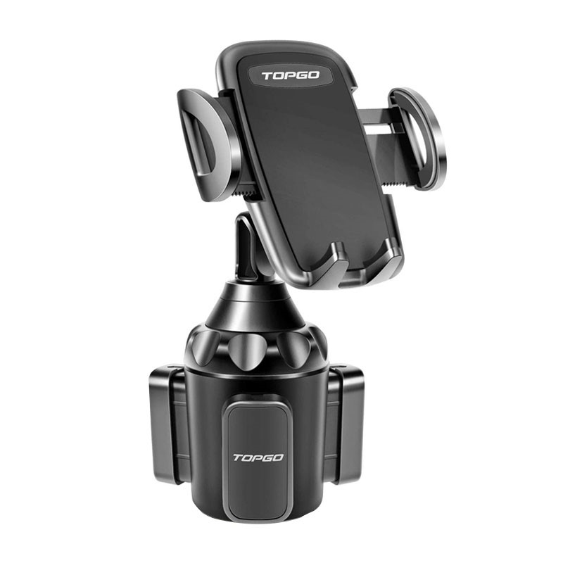 TOPGO 360 Degree Car Cup Holder Phone Mount - Black
