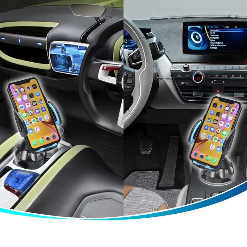 TOPGO 360 Degree Car Cup Holder Phone Mount - Black