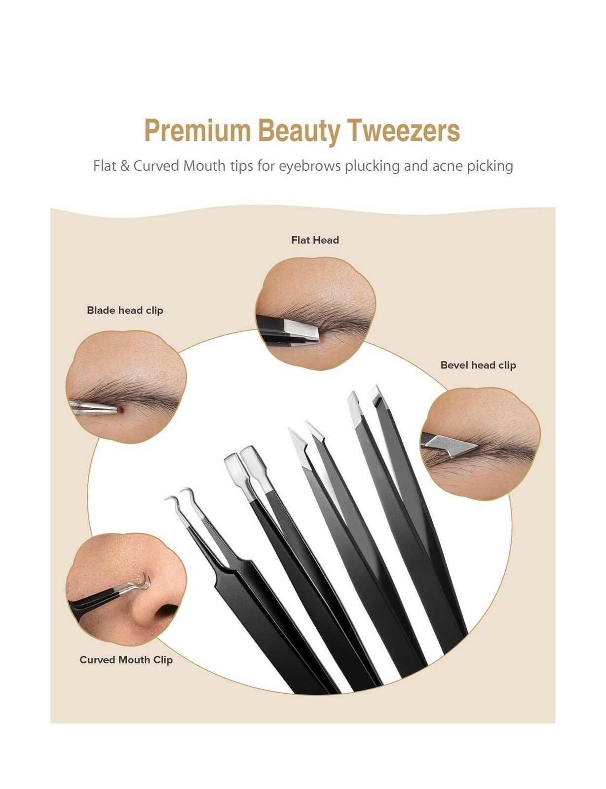 ATMOKO 12 PCS ESD Precision Tweezers Set