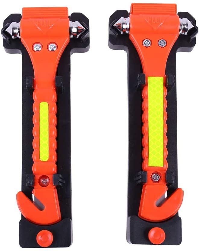 VicTsing 2 Pack Car Safety Hammer, Emergency Escape Tool with Car Window Breaker and Seat Belt Cutter, Life Saving Survival Kit