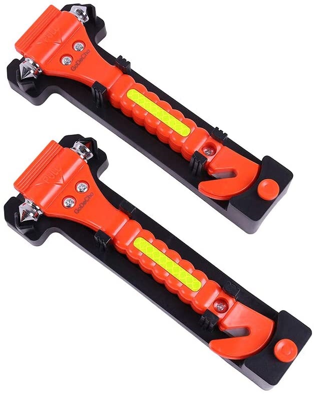 VicTsing 2 Pack Car Safety Hammer, Emergency Escape Tool with Car Window Breaker and Seat Belt Cutter, Life Saving Survival Kit