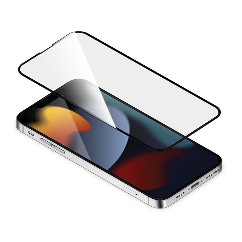 Torri Bodyglass Screen Protector for iPhone 13 Pro Max (6.7”) Anti-bacterial Coating - Full Coverage Curved - Black