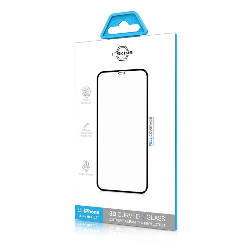 Itskins Hexoglass 3D Screen Protector For iPhone 12 Pro Max -Transparent