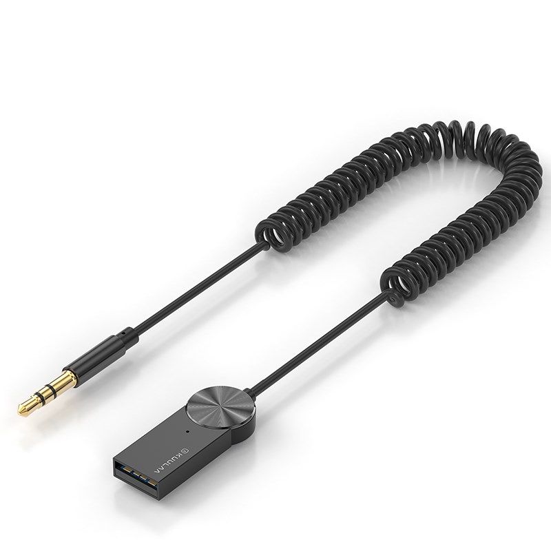 WiWU Car Wireless Audio Cable For Car Speaker Bluetooth Connectivity - Black - ABP-YP04-BK